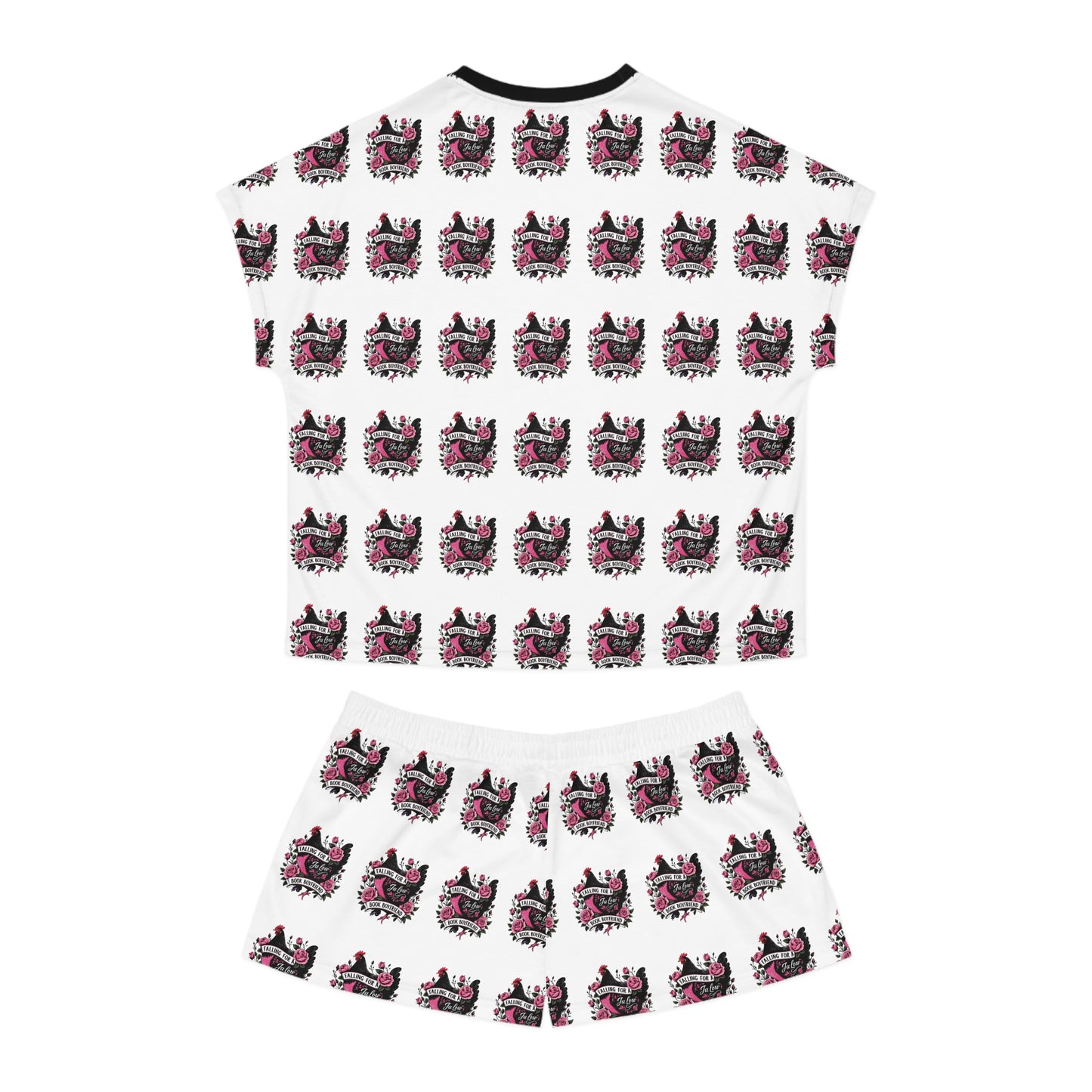 JA Low Chicken Book Boyfriend Summer PJ set - White