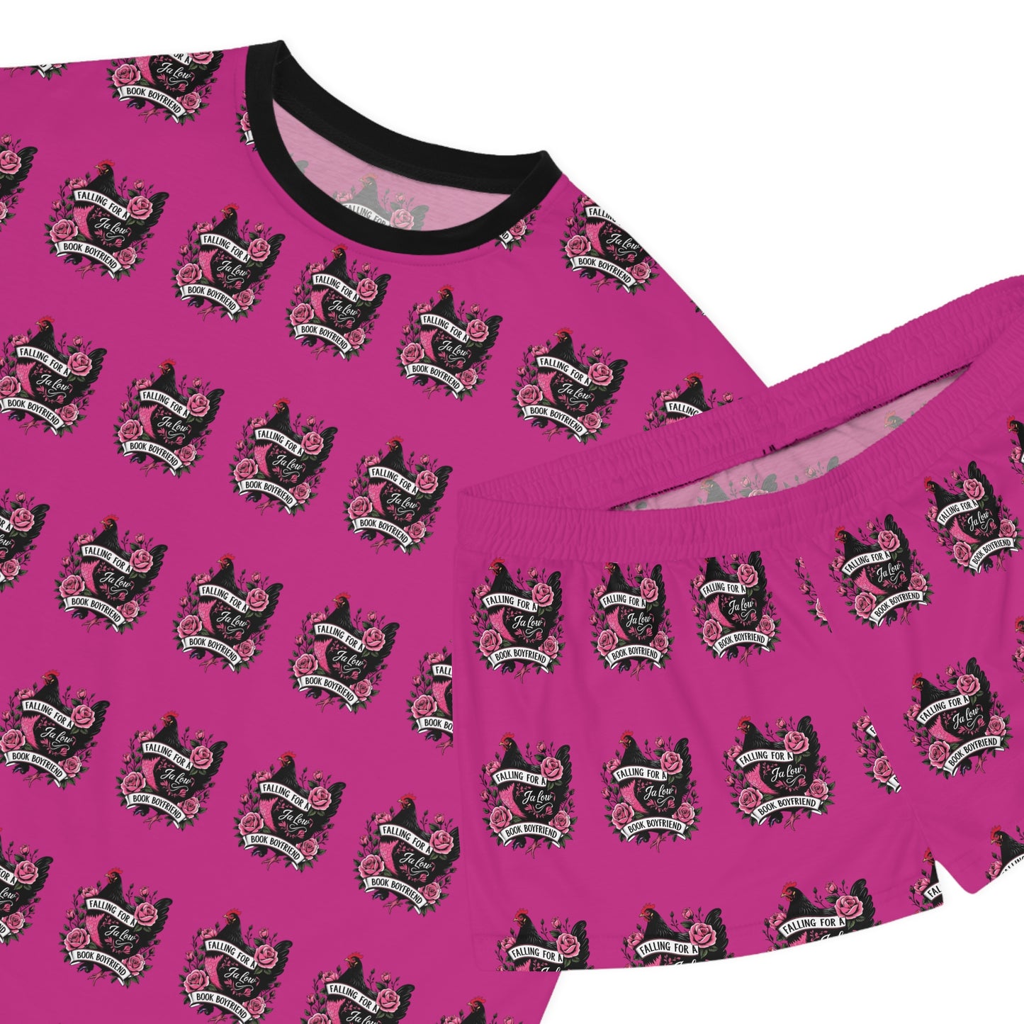 JA Low Chicken Book Boyfriend Summer PJ set - Pink