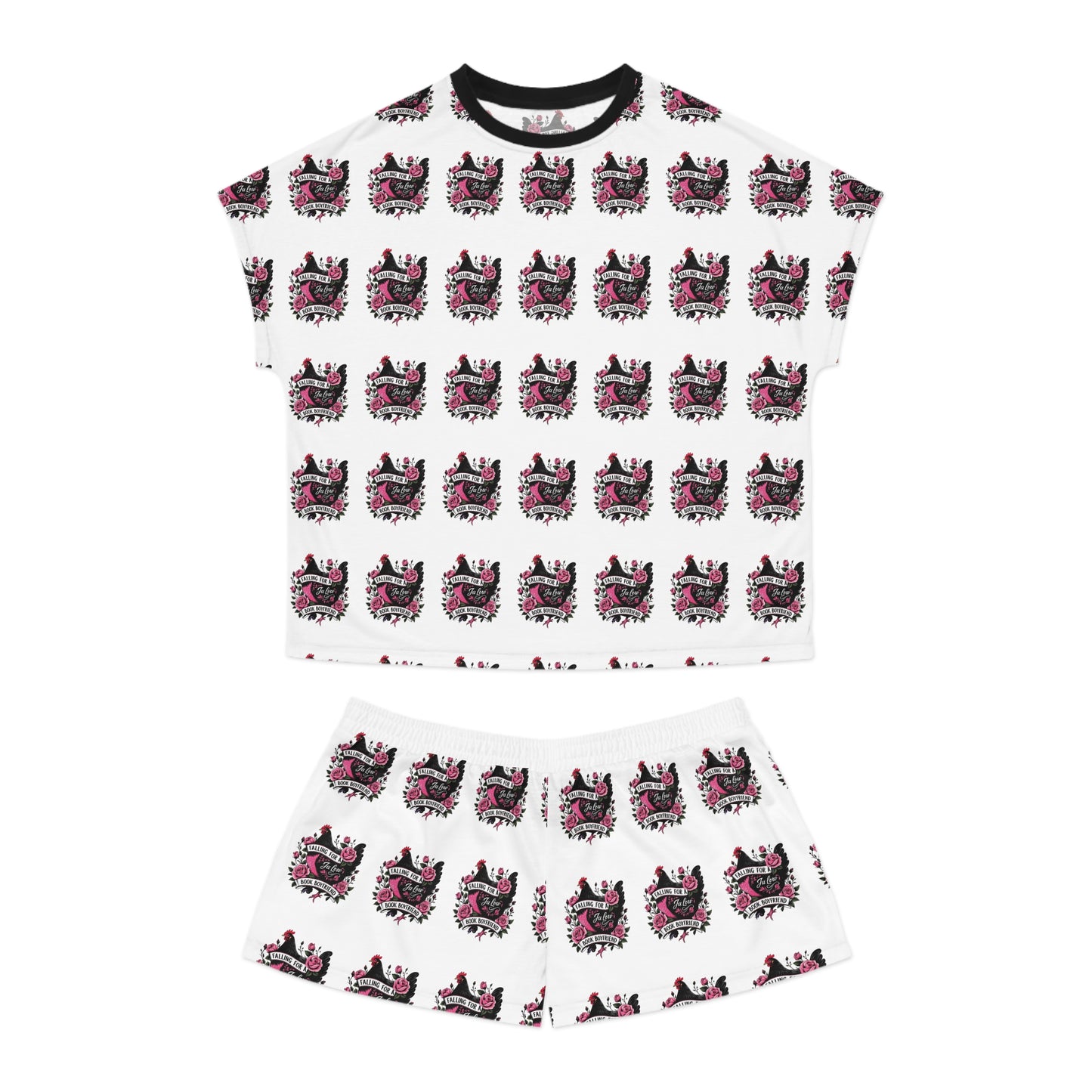 JA Low Chicken Book Boyfriend Summer PJ set - White