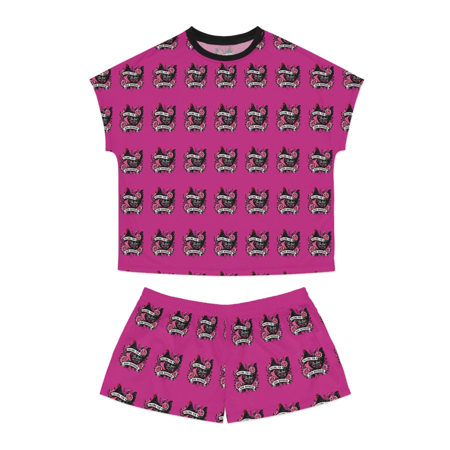 JA Low Chicken Book Boyfriend Summer PJ set - Pink