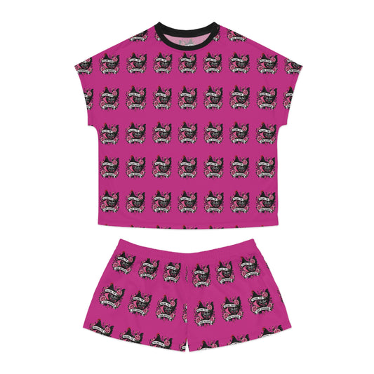 JA Low Chicken Book Boyfriend Summer PJ set - Pink