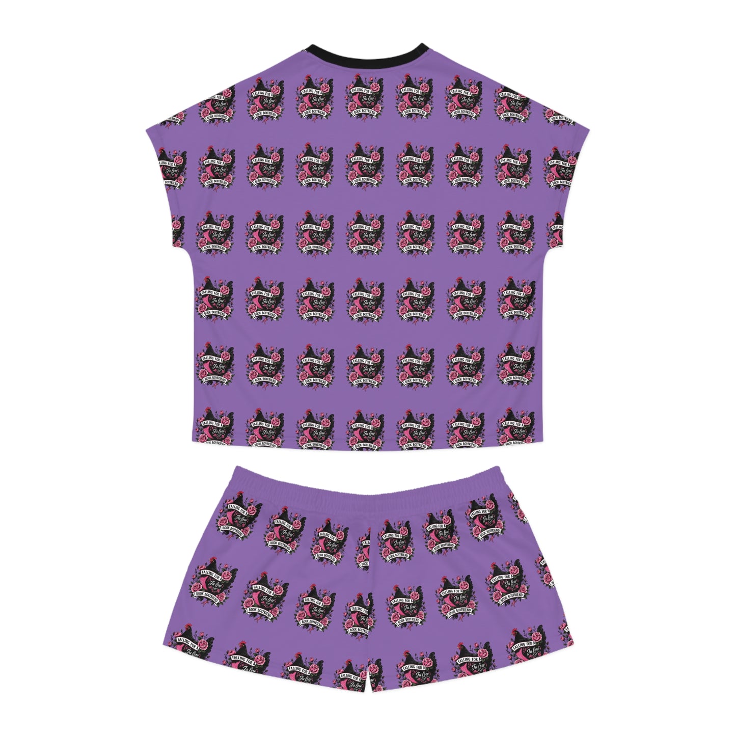 JA Low Chicken Book Boyfriend Summer PJ set -Light Purple