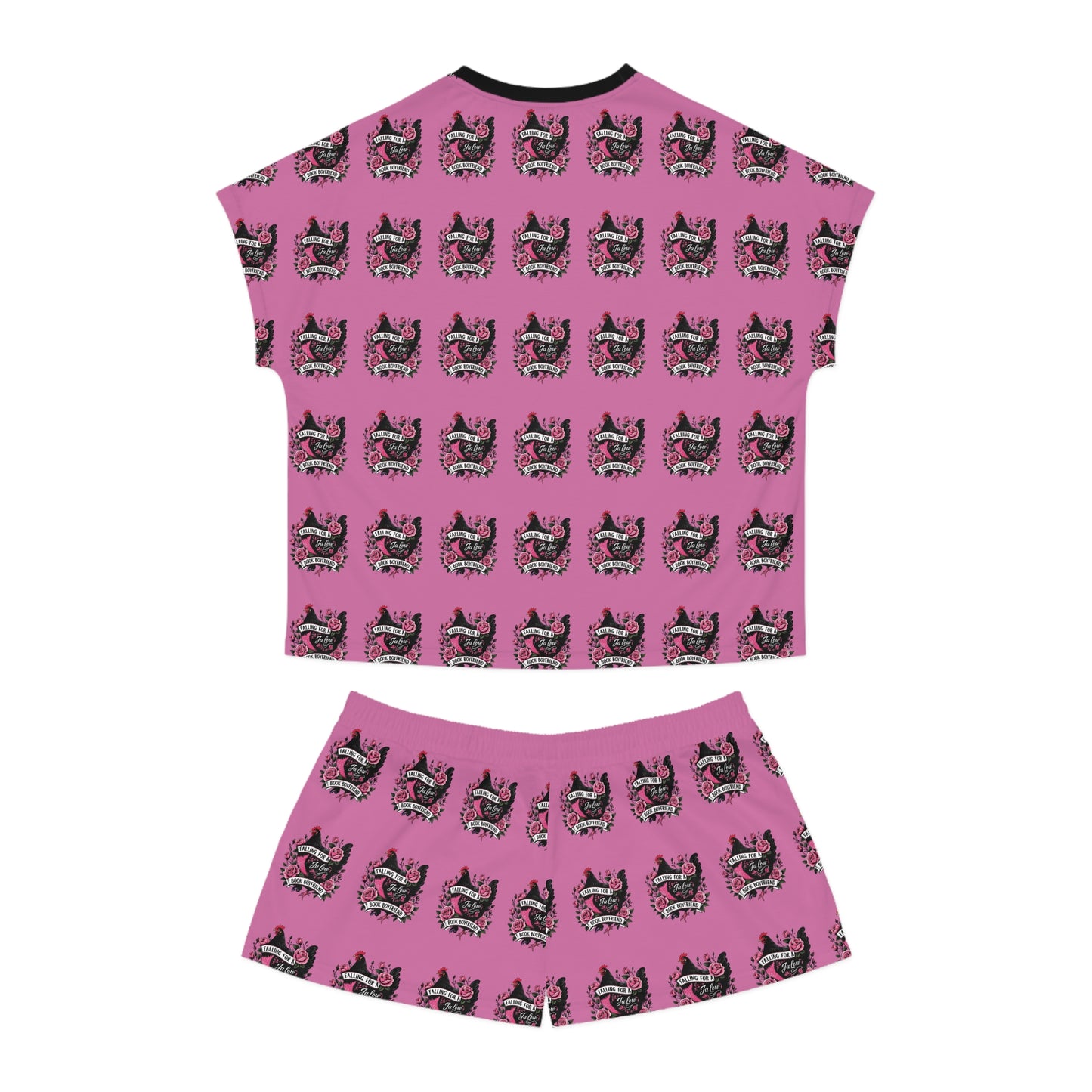 JA Low Chicken Book Boyfriend Summer PJ set -Light  Pink