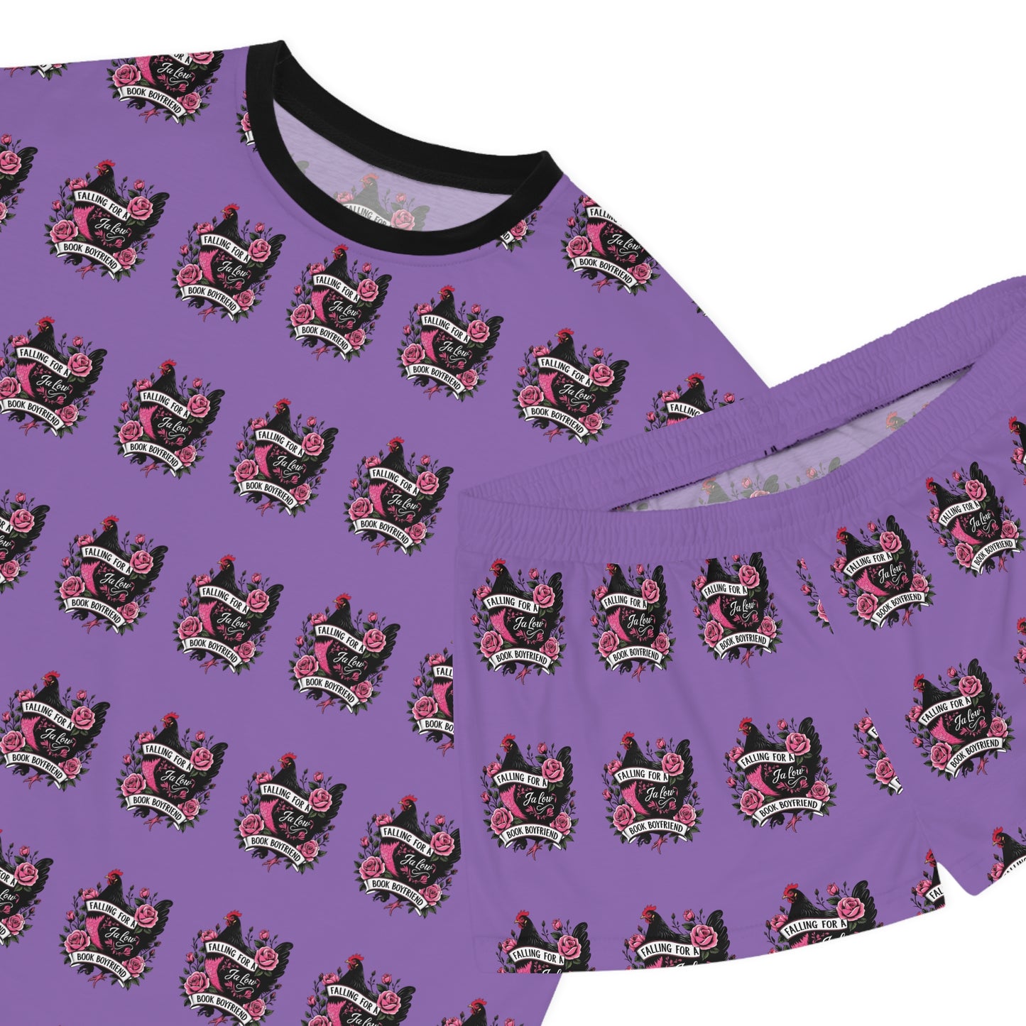 JA Low Chicken Book Boyfriend Summer PJ set -Light Purple